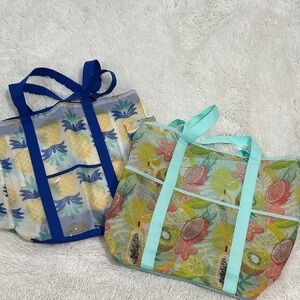 🌴 Bundle of 2 Large Mesh Beach Bags